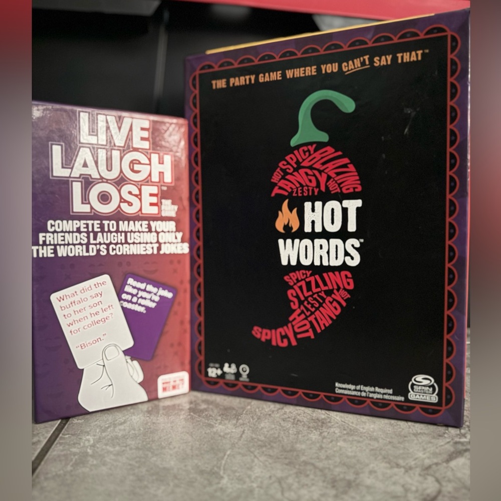 Hot Words Party Game - Live Laugh Lose card game